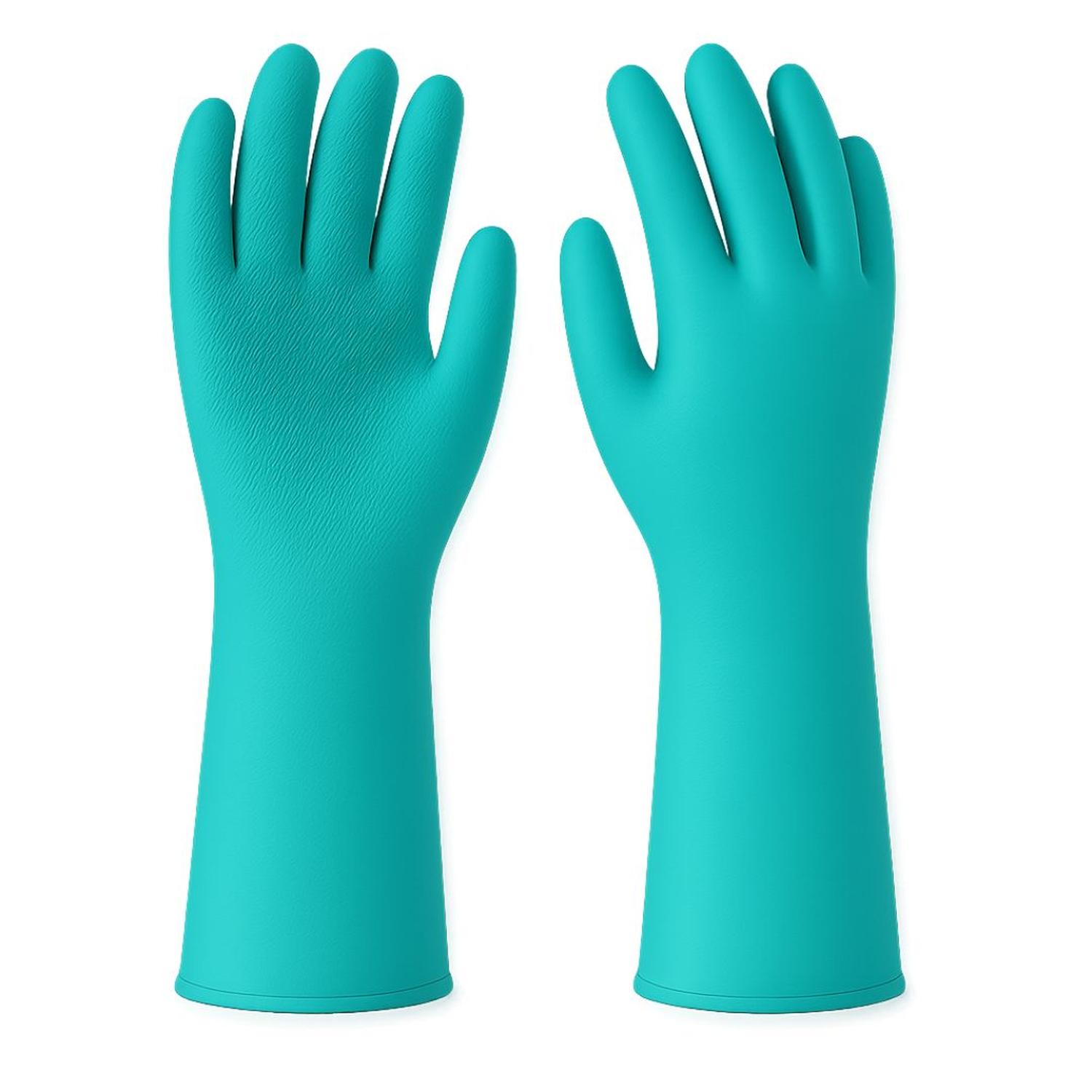 GUANTE NITRILO VERDE FLOCADO THICK TALLA