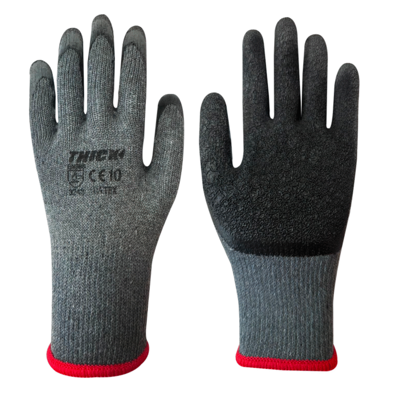 GUANTE PALMA LÁTEX GRIS THICK T-9