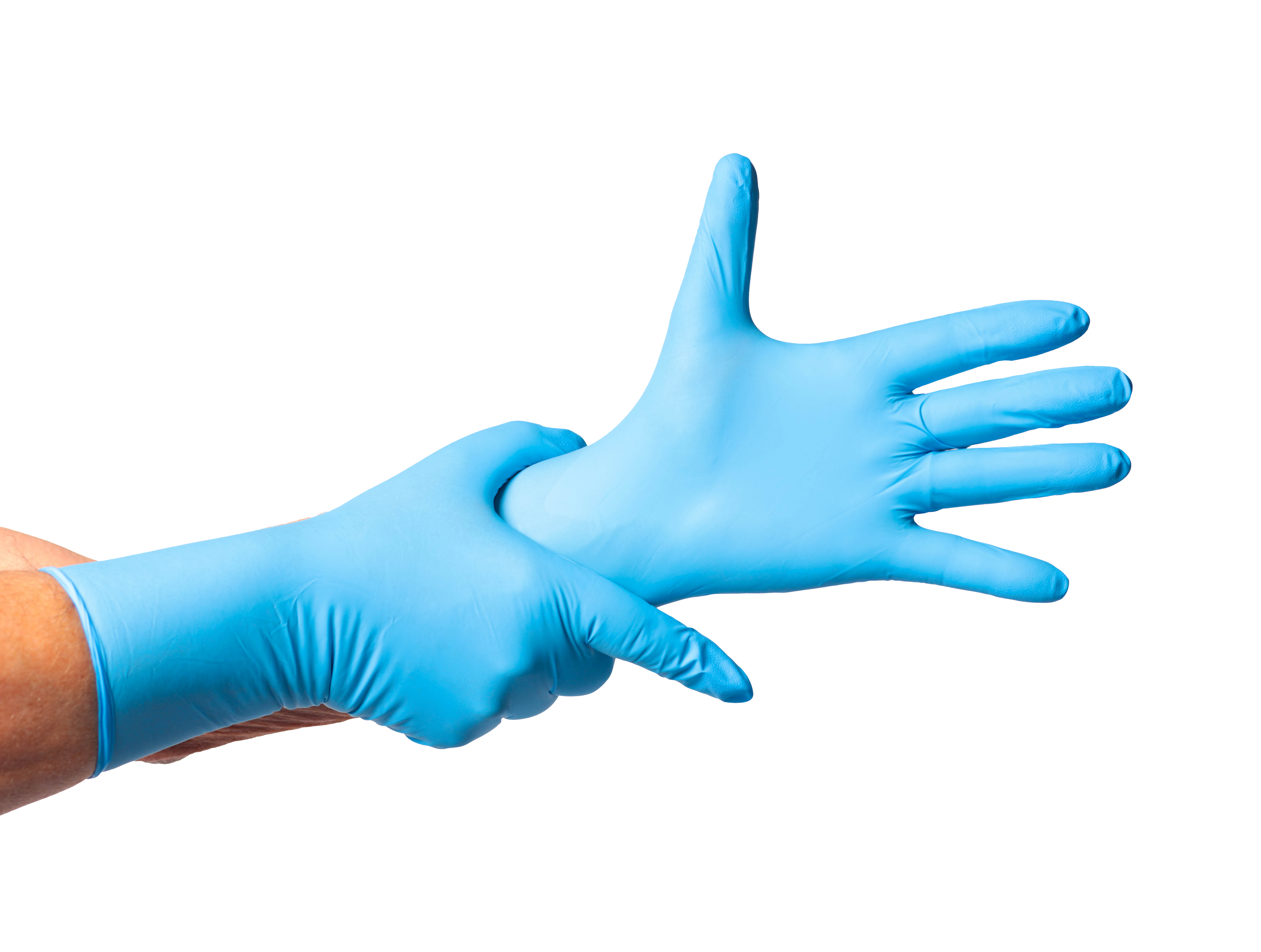 Guante De Nitrilo 7 grs Topsafe Azul Extra Largo 30 Cms (50 Uds)